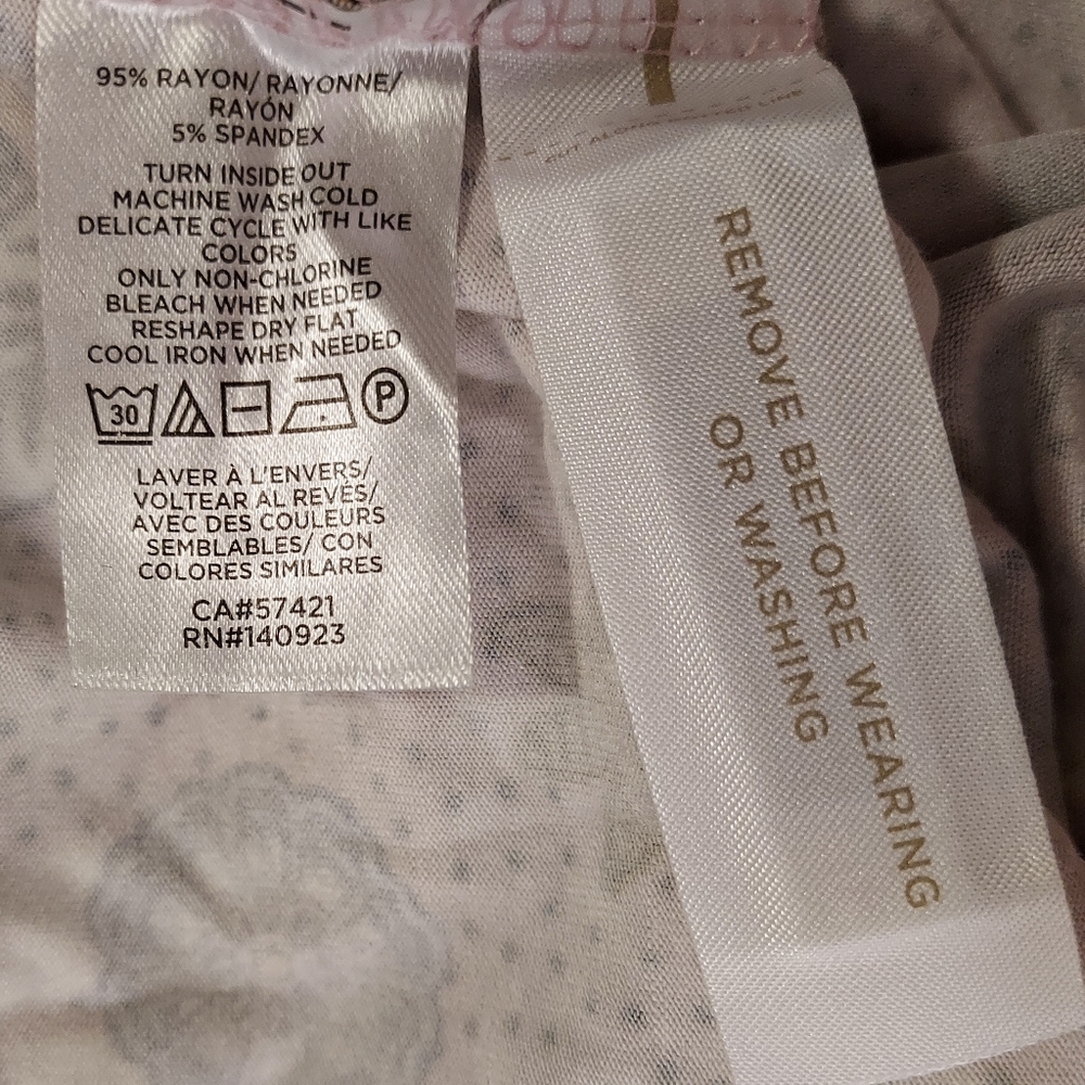 LOFT Rose Pink Floral Sleeveless Halter Tiered Knit Dress Medium NEW NWT - Picture 10 of 10